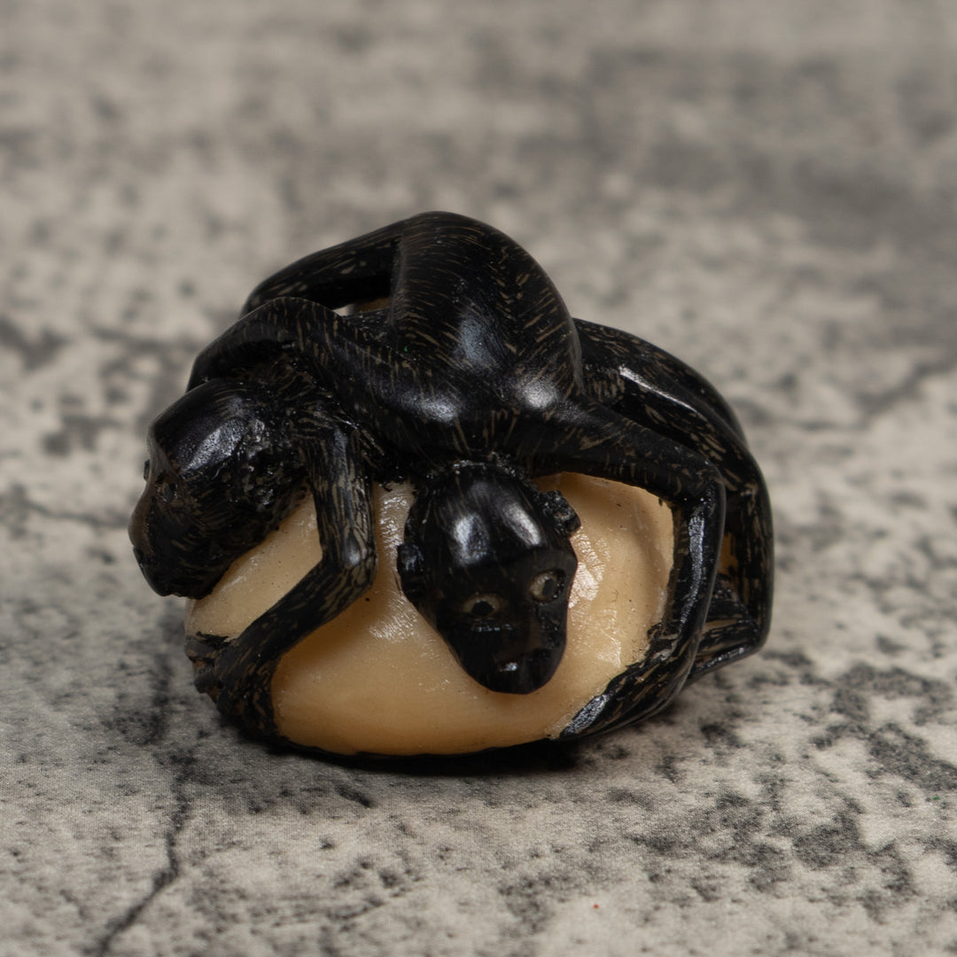 Double Howler Monkey Tagua Carving