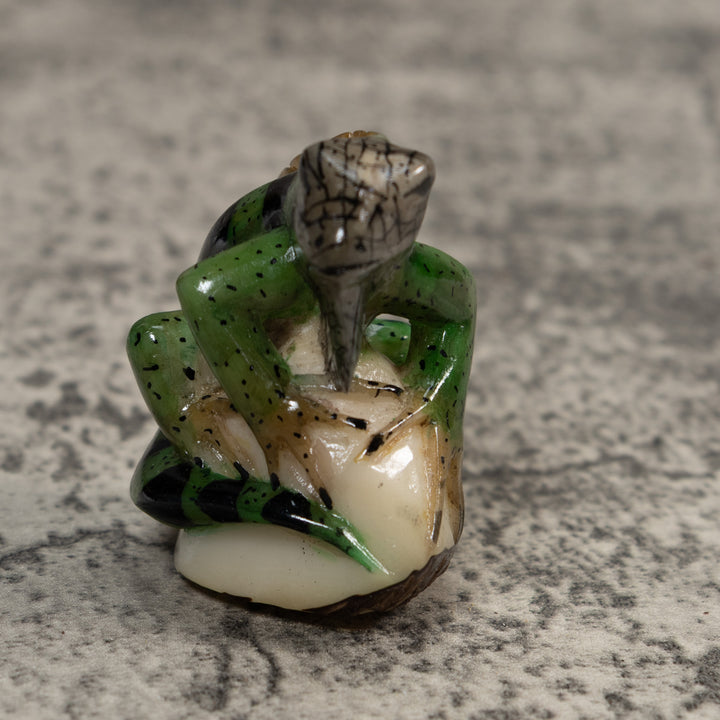 Green Iguana Lizard Tagua Carving