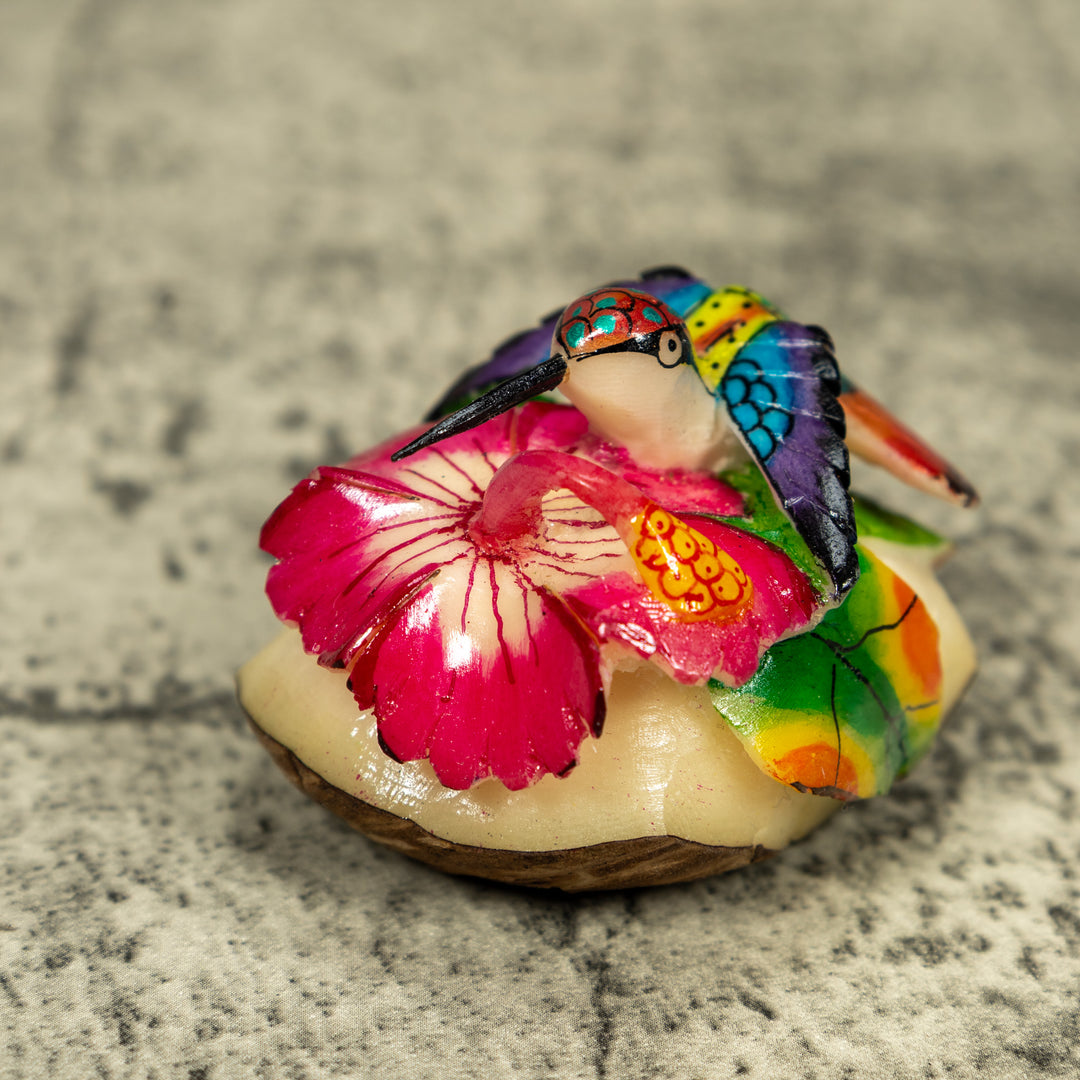 Hummingbird Tagua Carving