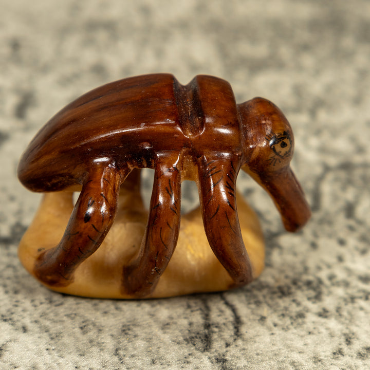 Vintage Brown Ant Insect Tagua Carving