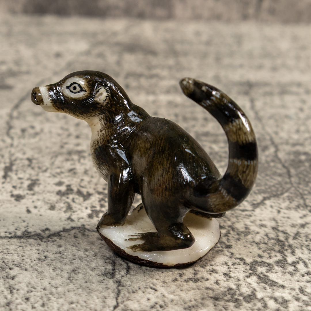 Gorgeous Coatimundi Tagua Carving