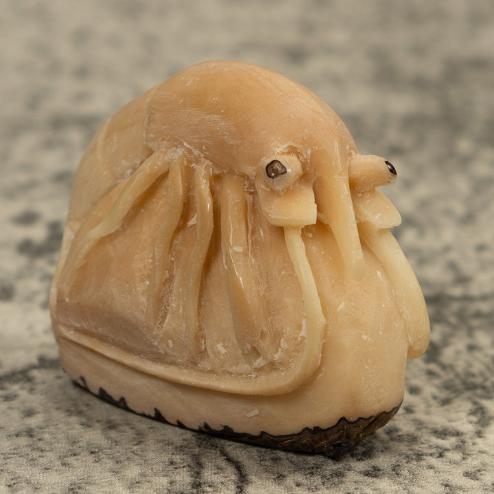 Vintage White Shrimp Tagua Carving