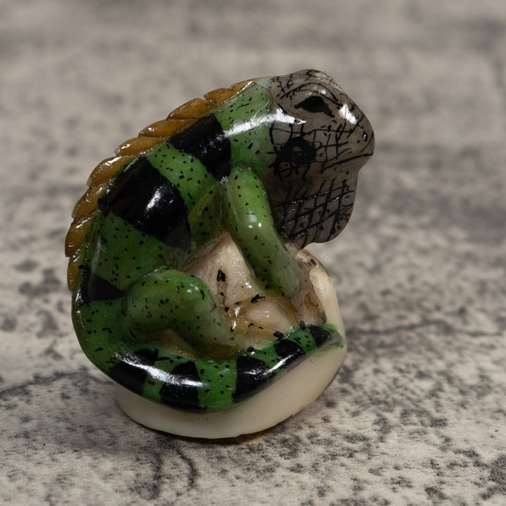 Green Iguana Lizard Tagua Carving