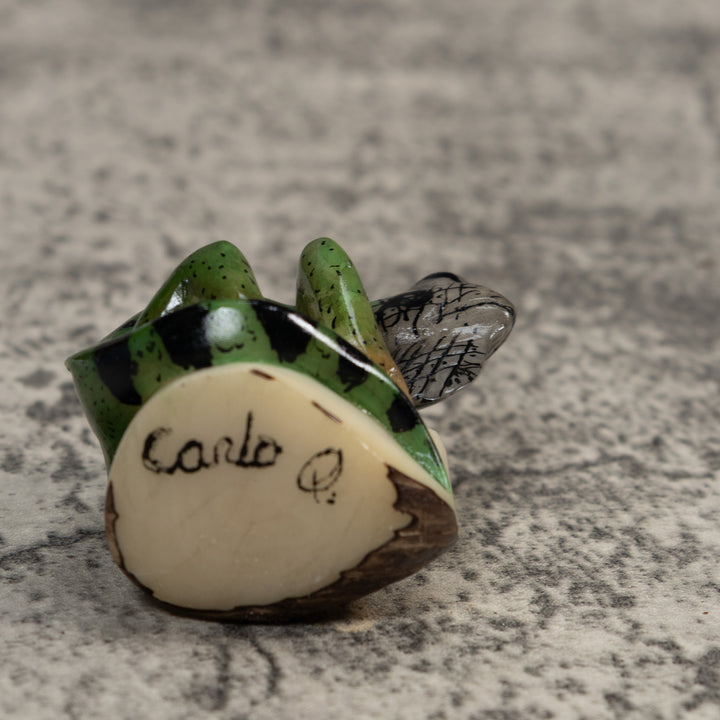 Green Iguana Lizard Tagua Carving