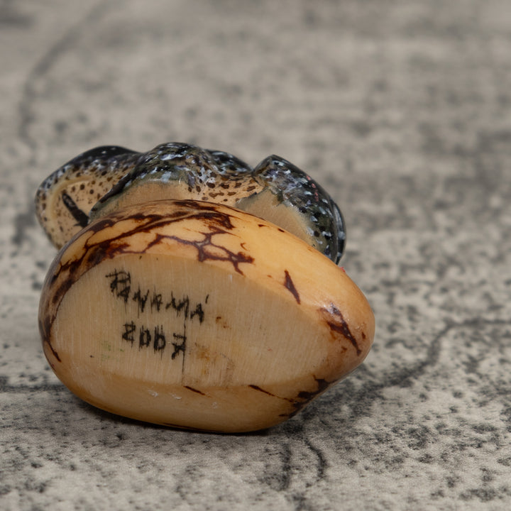 Vintage Toad Frog Tagua Carving