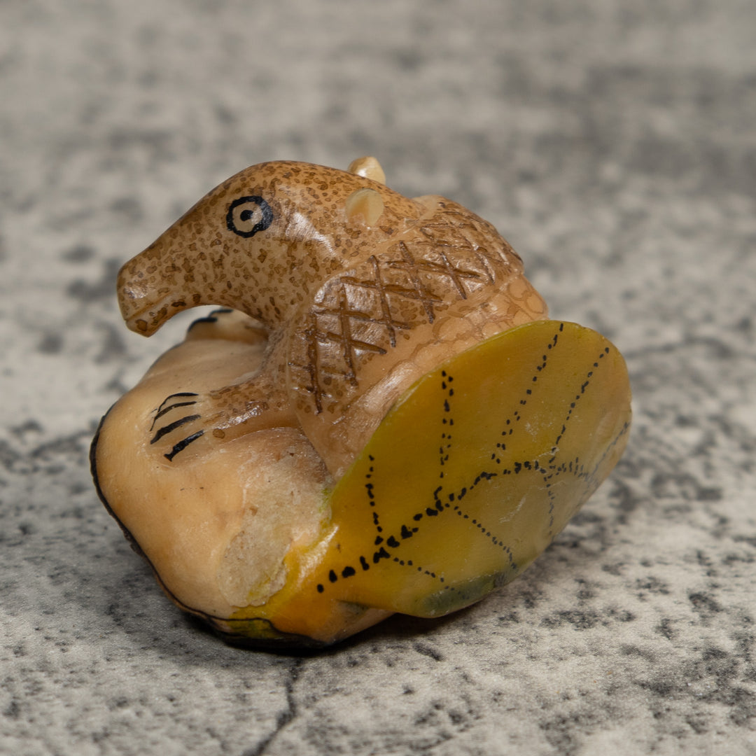 Vintage Armadillo Tagua Carving