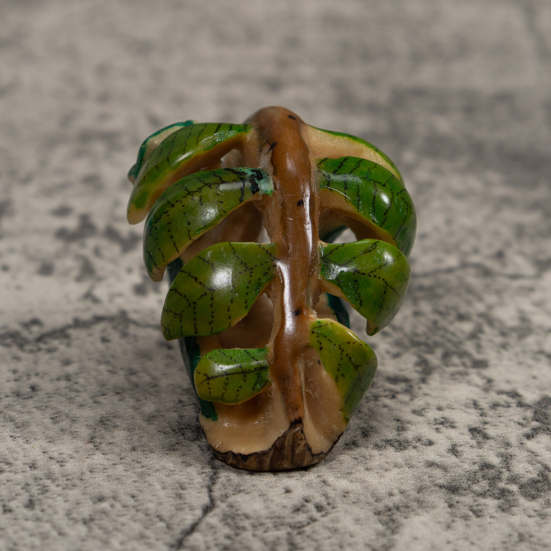 Rainforest Foliage Tagua Carving