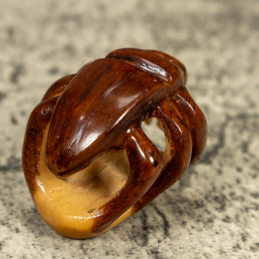 Vintage Brown Ant Insect Tagua Carving