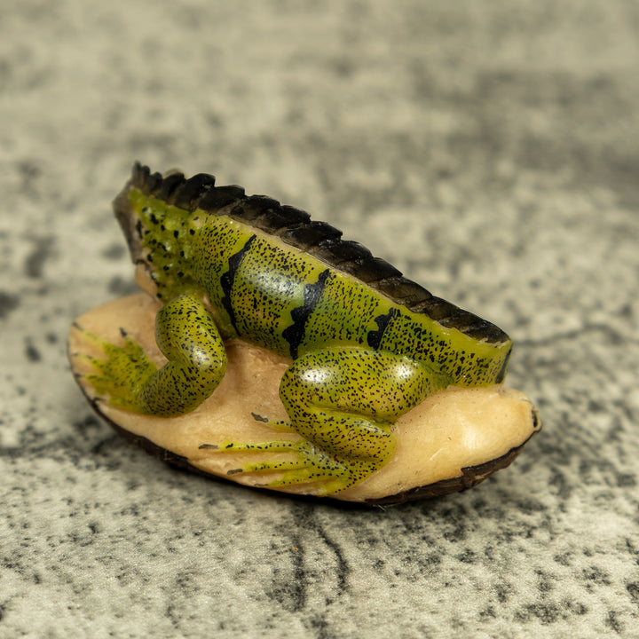 Green Iguana Lizard Tagua Carving