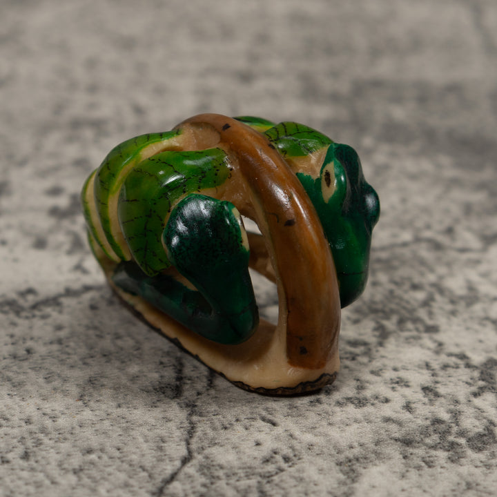 Rainforest Foliage Tagua Carving