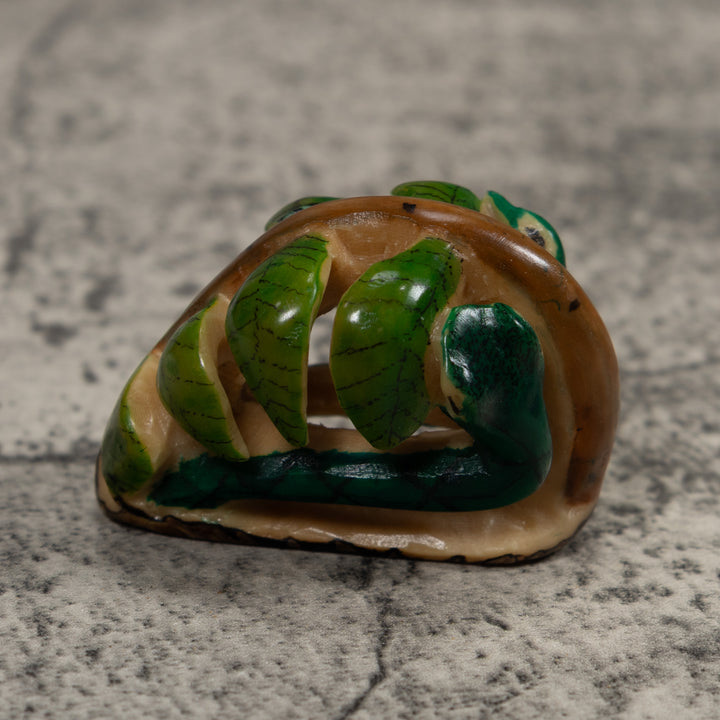 Rainforest Foliage Tagua Carving