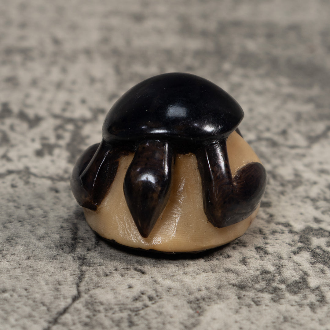 Vintage Black Turtle Tagua Carving
