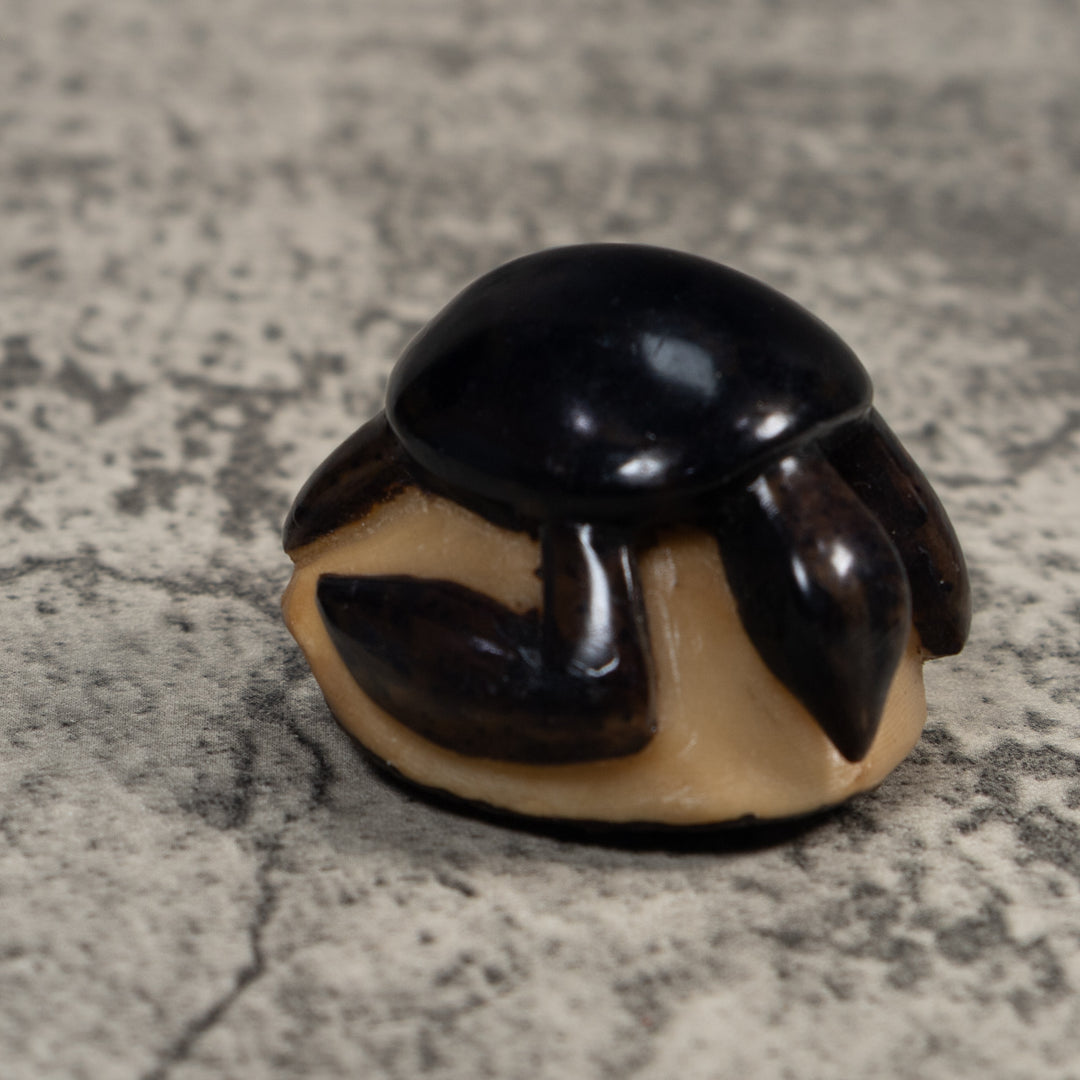 Vintage Black Turtle Tagua Carving