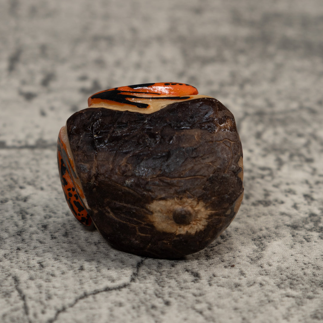 Vintage Black And Rose Gold Poison Dart Frog Tagua Carving