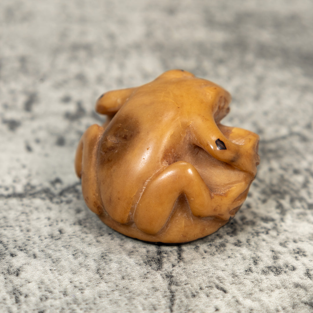 Vintage Dyed Frog Tagua Carving