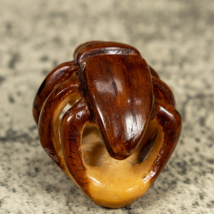 Vintage Brown Ant Insect Tagua Carving