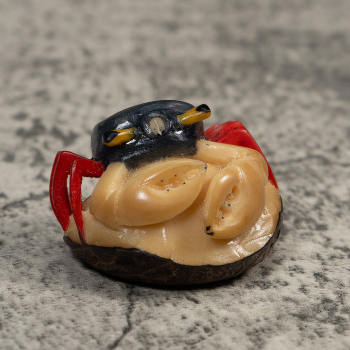 Red And Blue Crab Tagua Carving