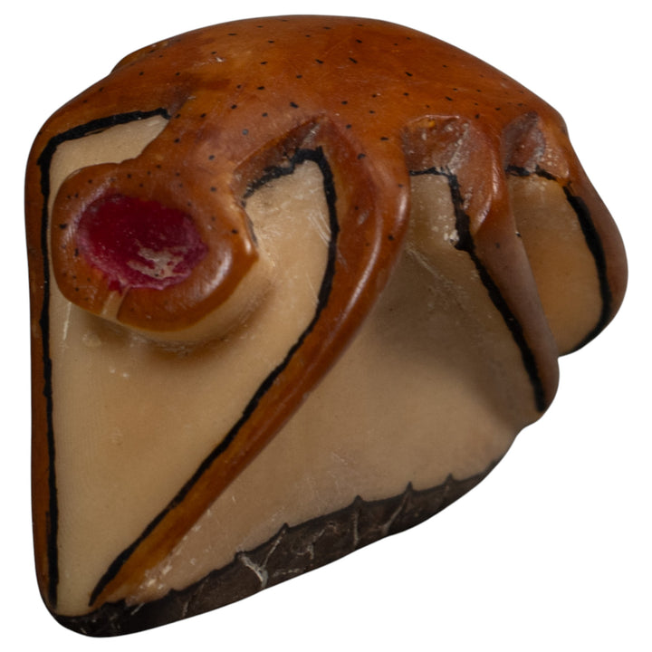 Vintage Brown Insect Tagua Carving