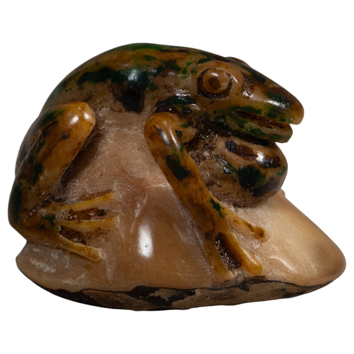 Vintage Brown Blowthroat Poison Dart Frog Tagua Carving