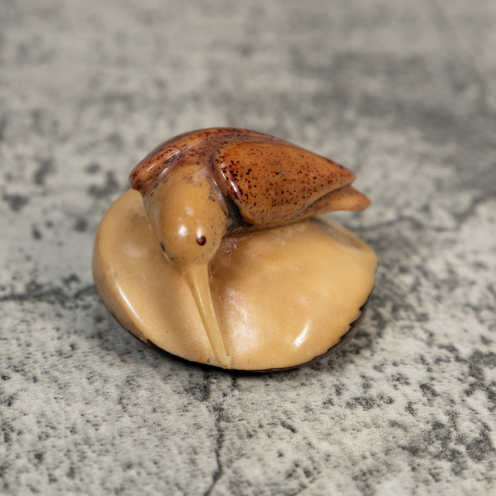 Vintage Rainforest Bird Tagua Carving