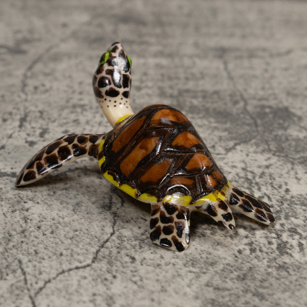 Large Sea Turtle Tagua Carving