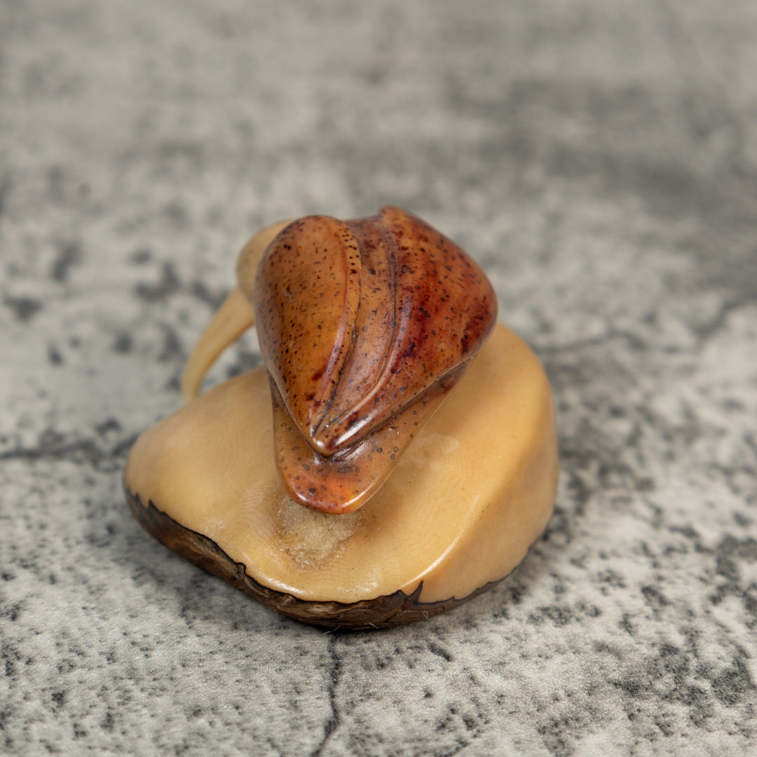 Vintage Rainforest Bird Tagua Carving