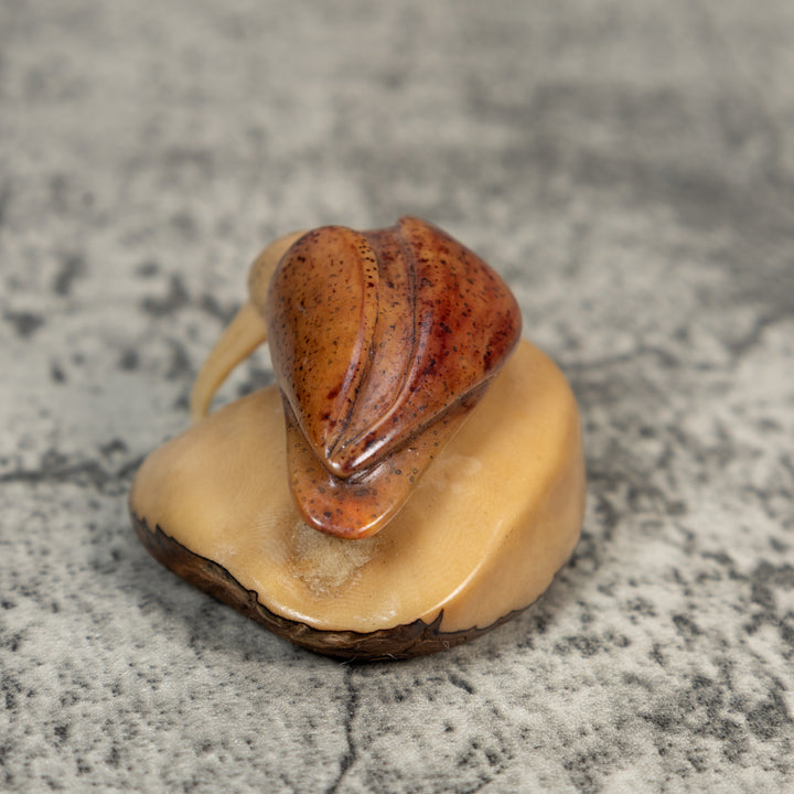 Vintage Rainforest Bird Tagua Carving