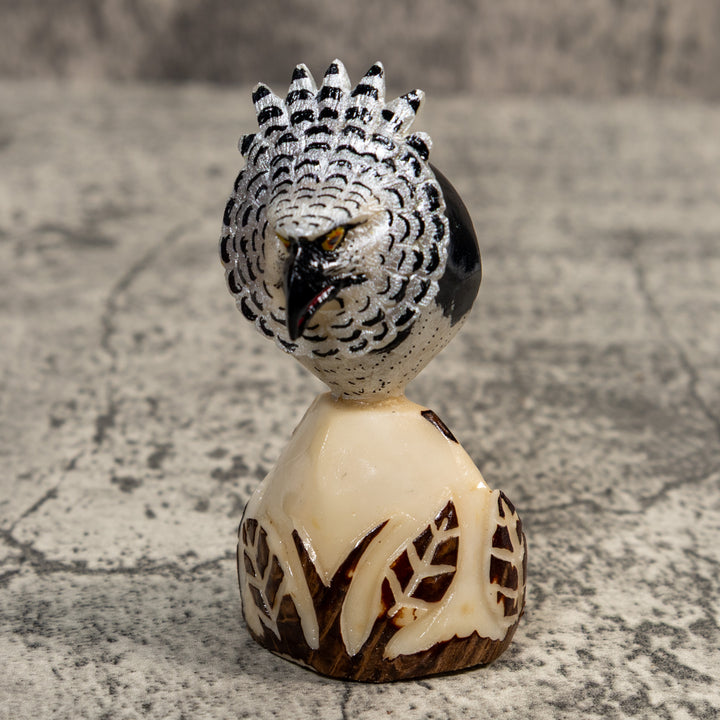 Harpy Eagle On Pedestal Tagua Carving