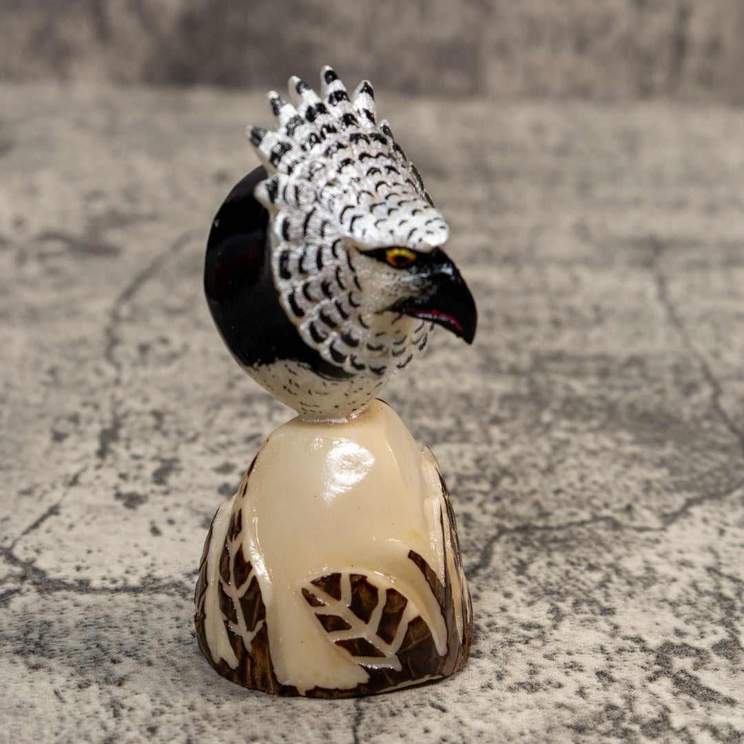 Harpy Eagle On Pedestal Tagua Carving
