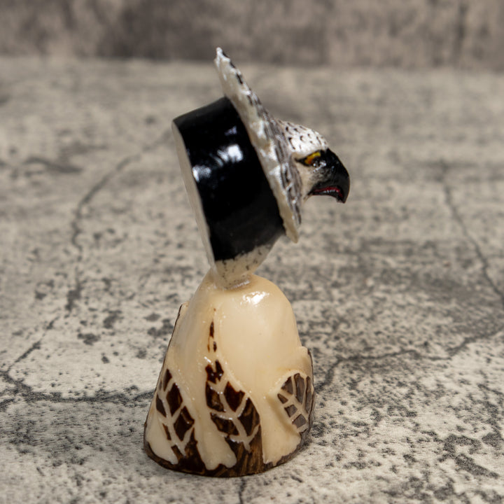 Harpy Eagle On Pedestal Tagua Carving