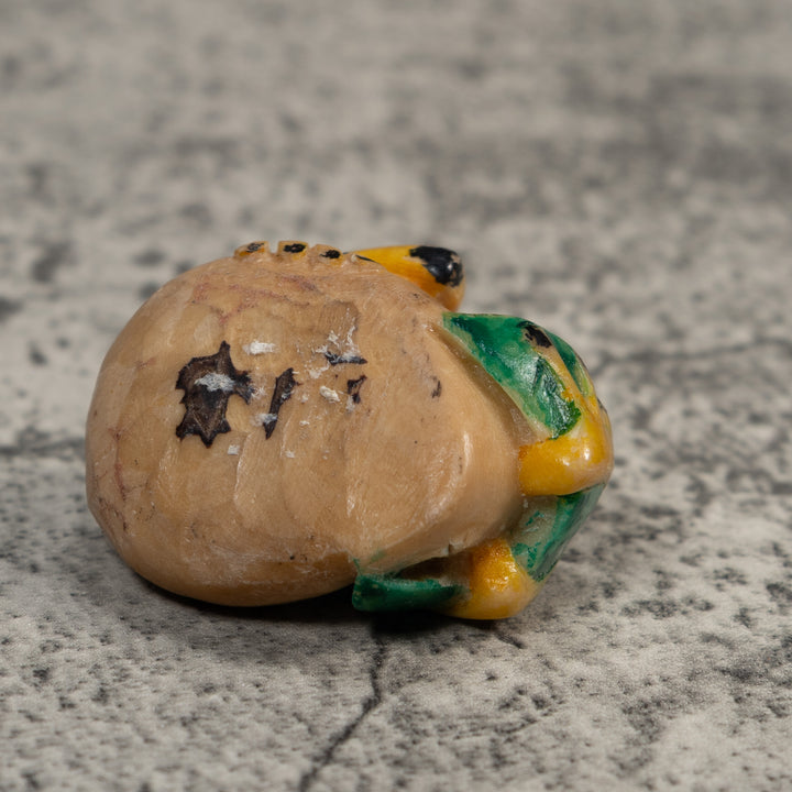 Vintage Black And Gold Poison Dart Frog Tagua Carving
