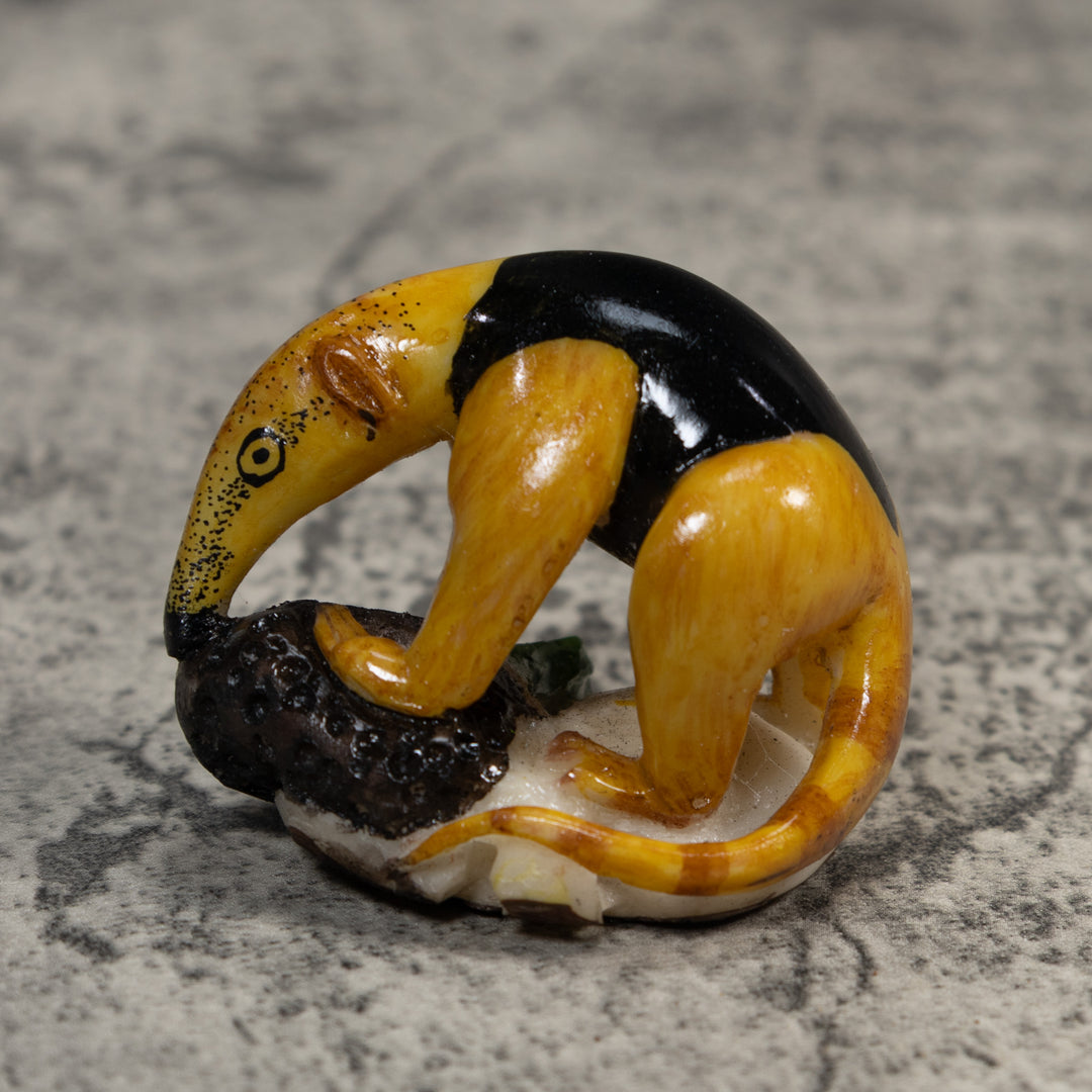 Anteater With Termite Nest Tagua Carving
