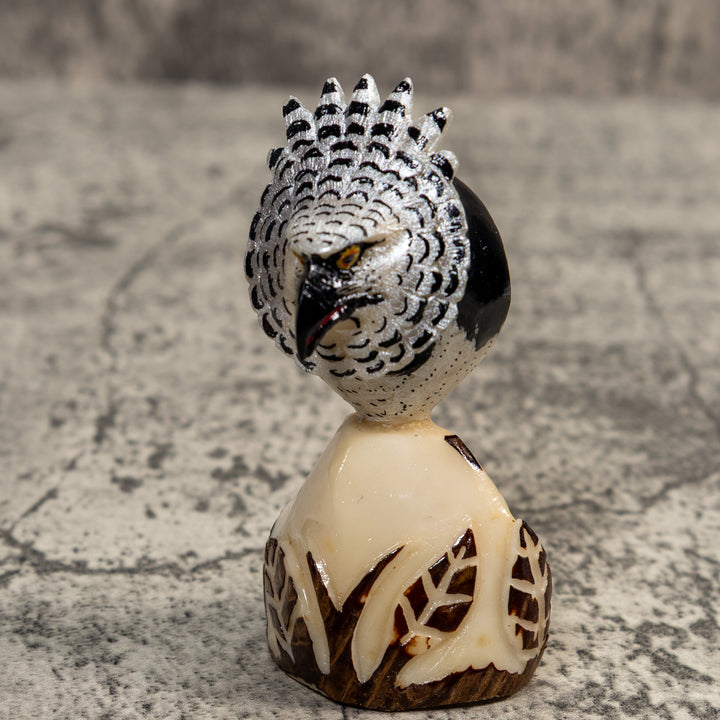 Harpy Eagle On Pedestal Tagua Carving