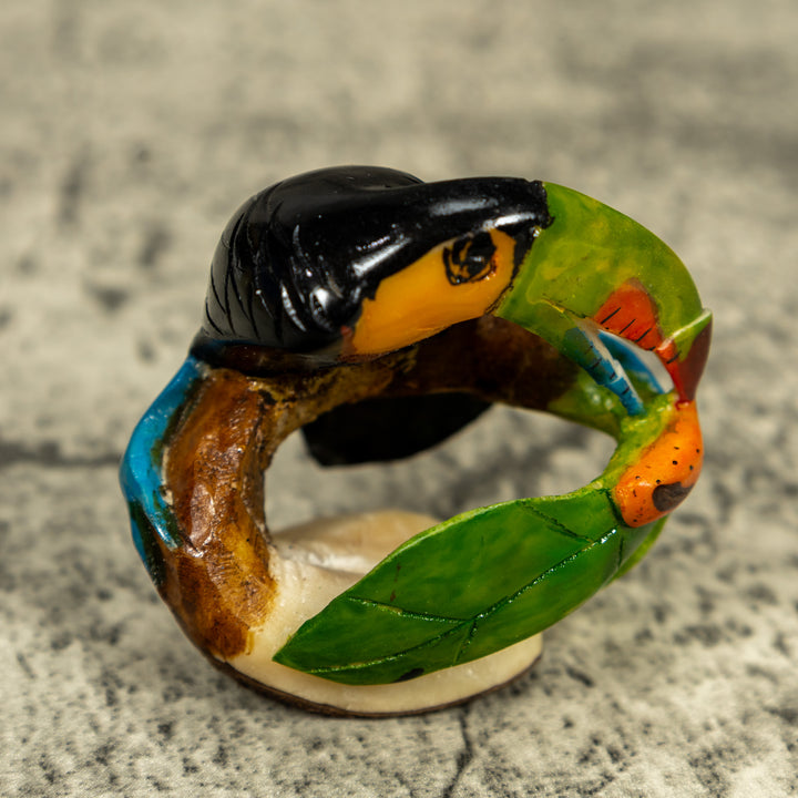 Toucan Parrot Bird Tagua Carving