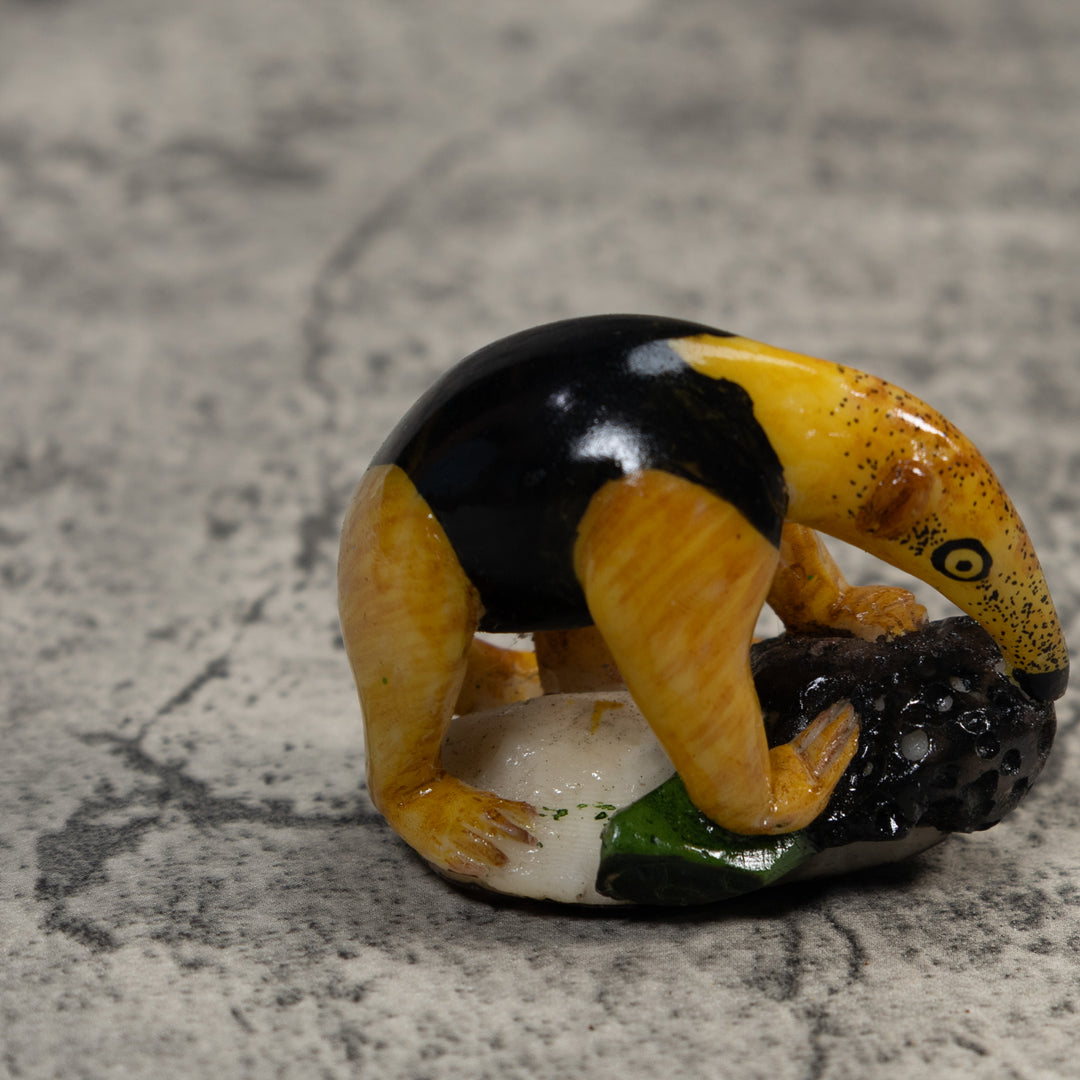 Anteater With Termite Nest Tagua Carving