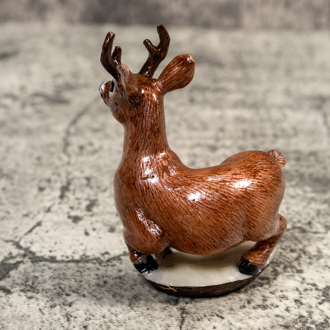 Rainforest Deer With Antlers Tagua Carving