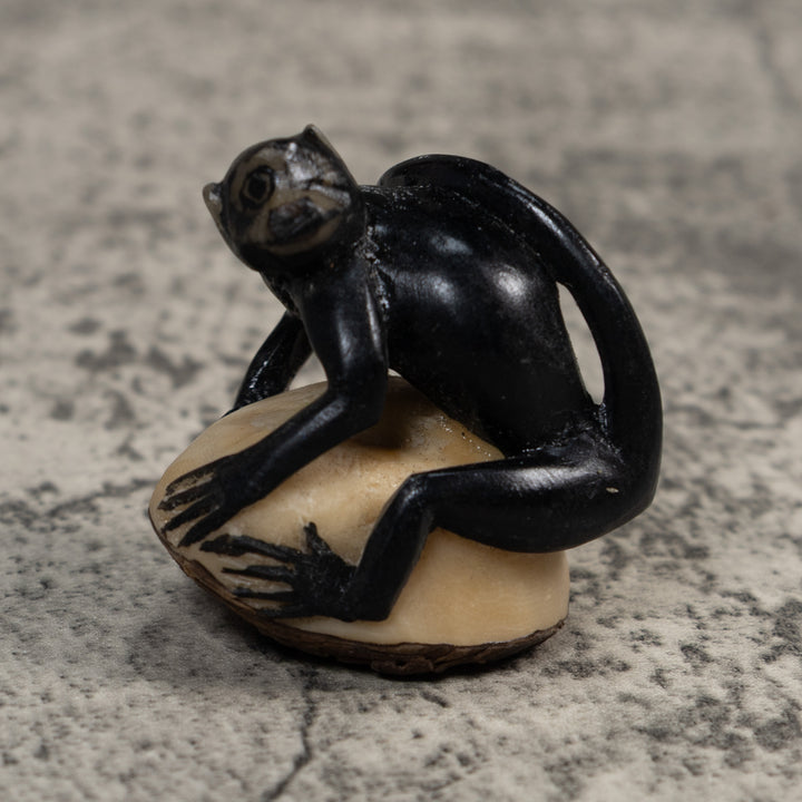 Black Howler Monkey Tagua Carving