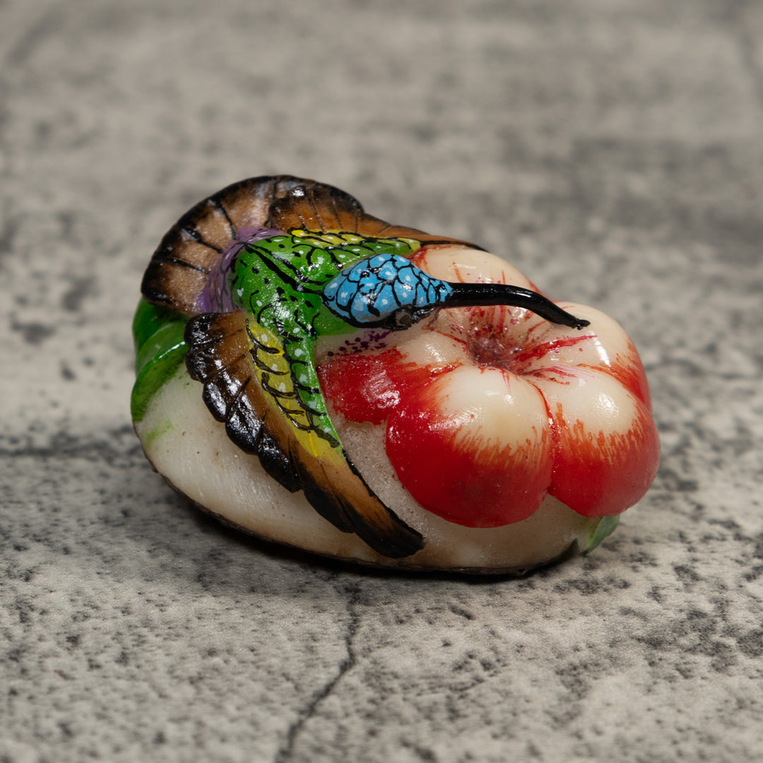 Multi-Color Hummingbird Tagua Carving