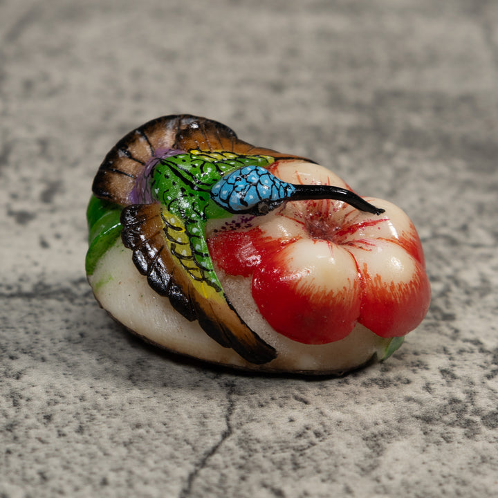 Multi-Color Hummingbird Tagua Carving
