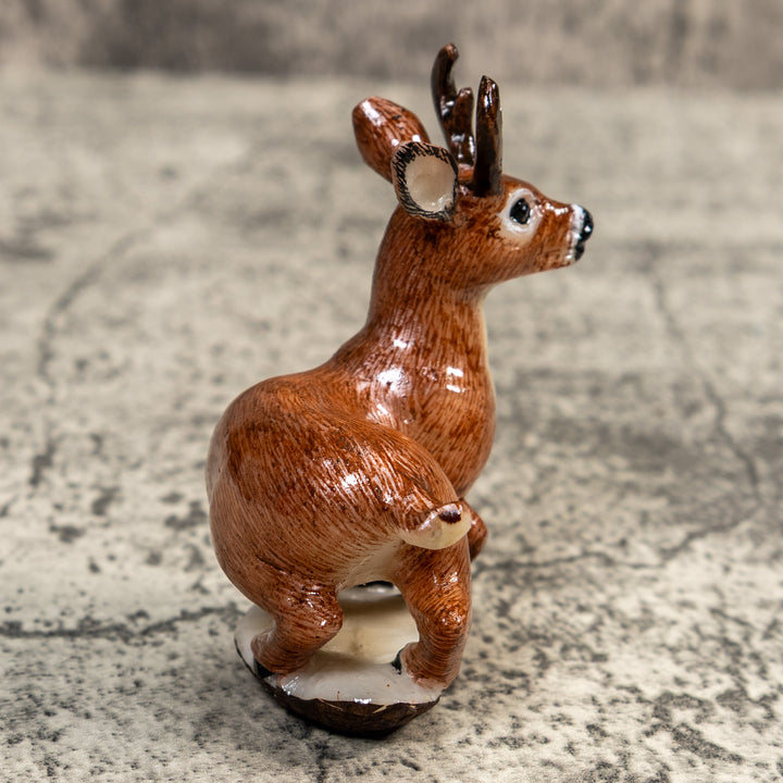 Rainforest Deer With Antlers Tagua Carving