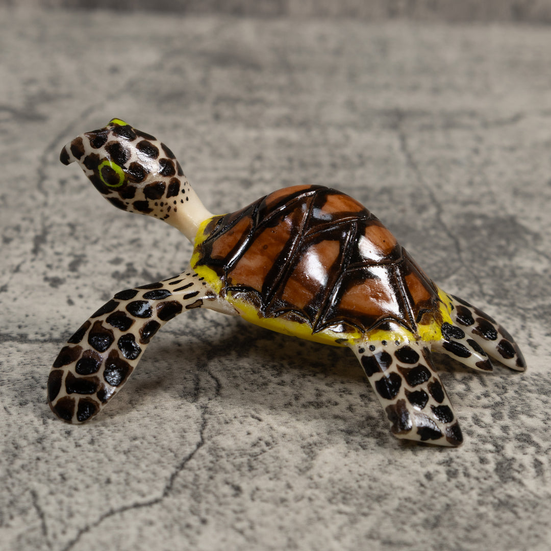 Large Sea Turtle Tagua Carving
