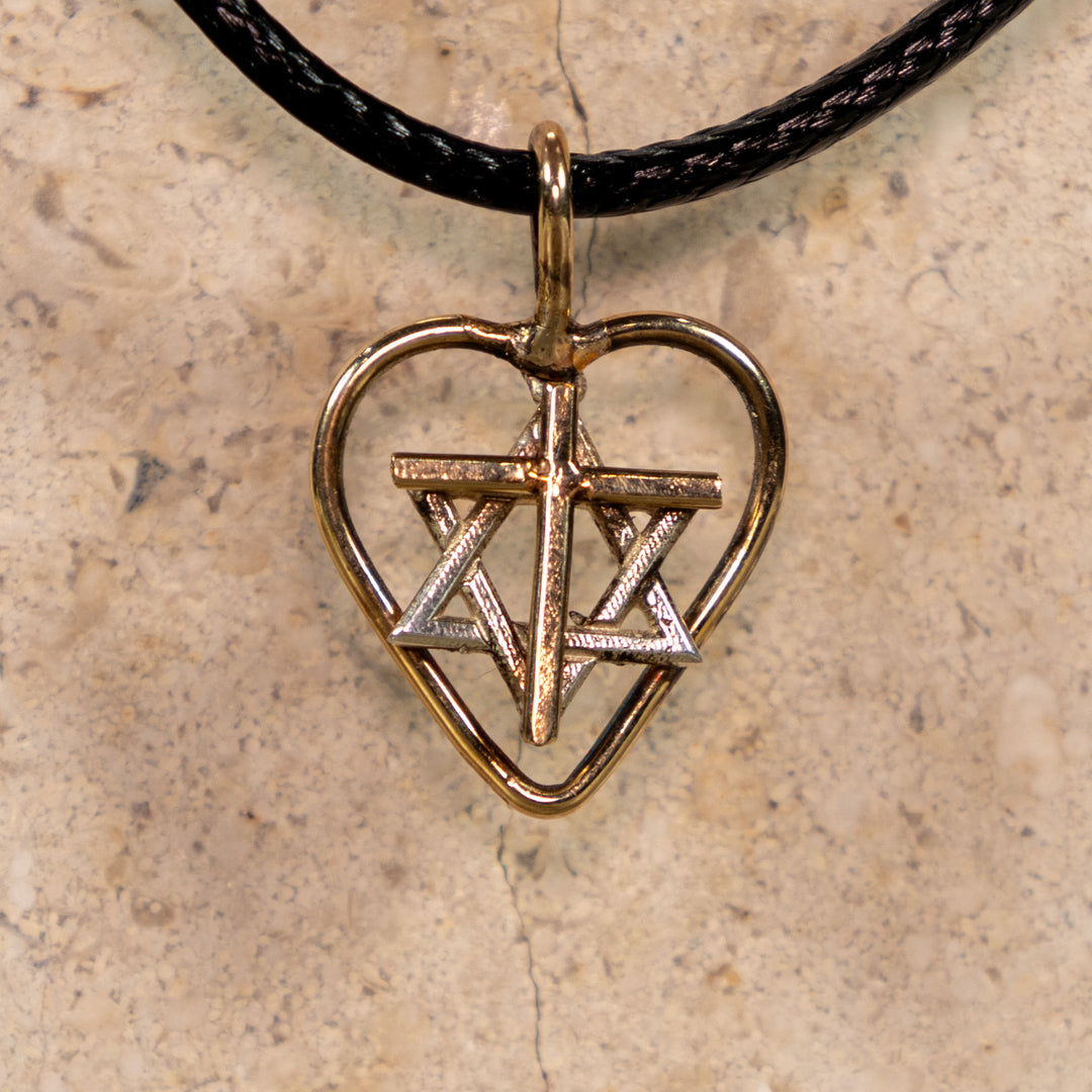 Two Faiths One Heart Sterling Silver Pendant