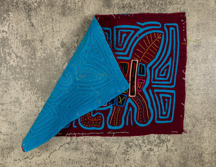 Maroon And Turquoise Big Ear Puppy Dog Mola