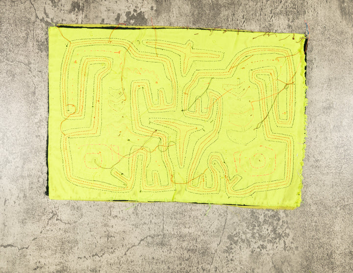 Red And Chartreuse Jungle Critters Climbing To The Sky Mola