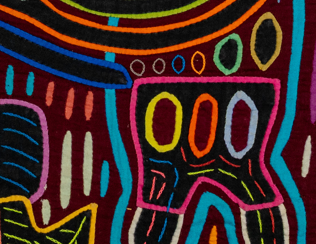Maroon And Turquoise Playing The Flute Mola