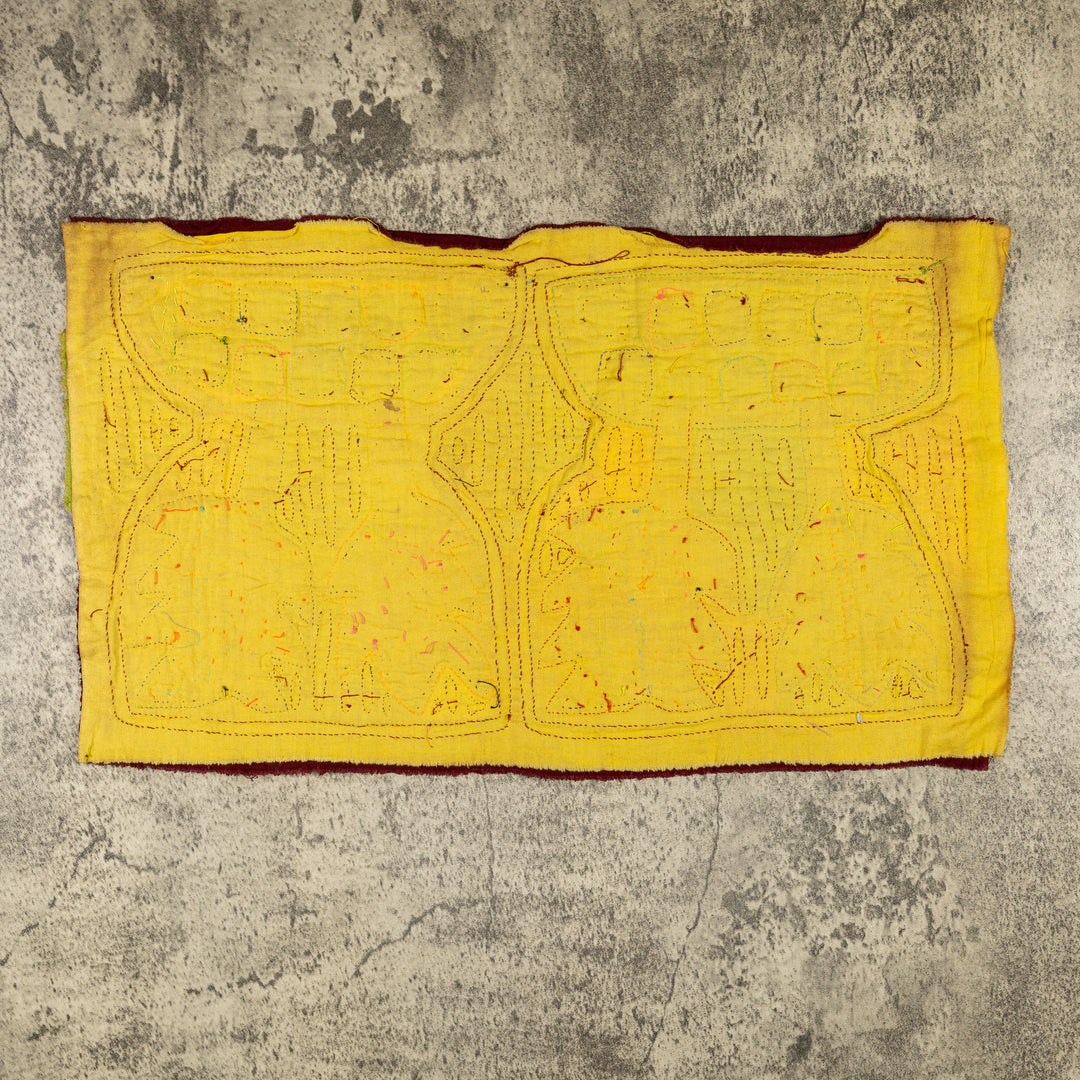 Burgundy And Yellow Flower Pot Mola