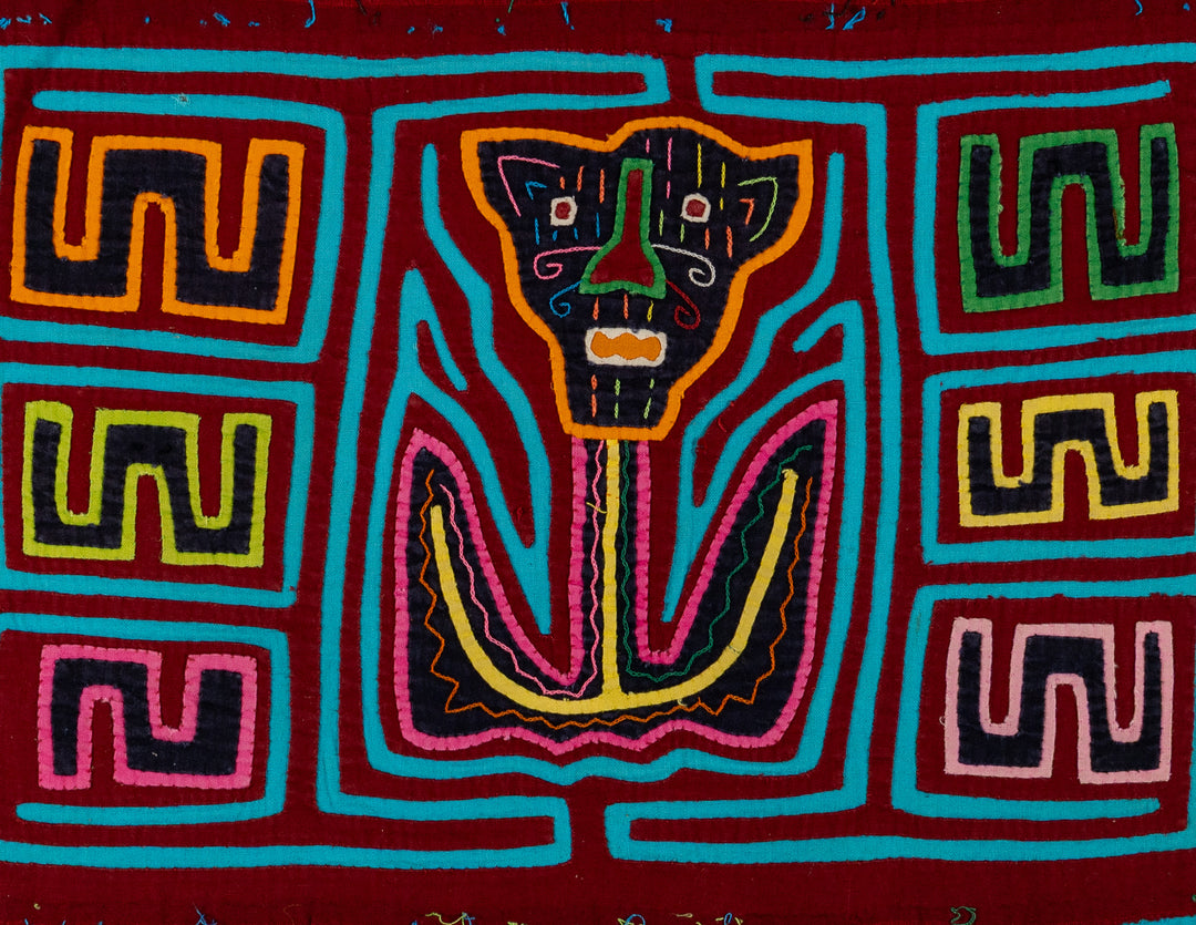 Burgundy And Turquoise Jungle Cat Mola