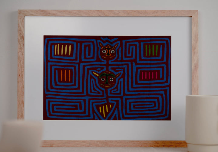 Burgundy And Blue Cat Stack Mola