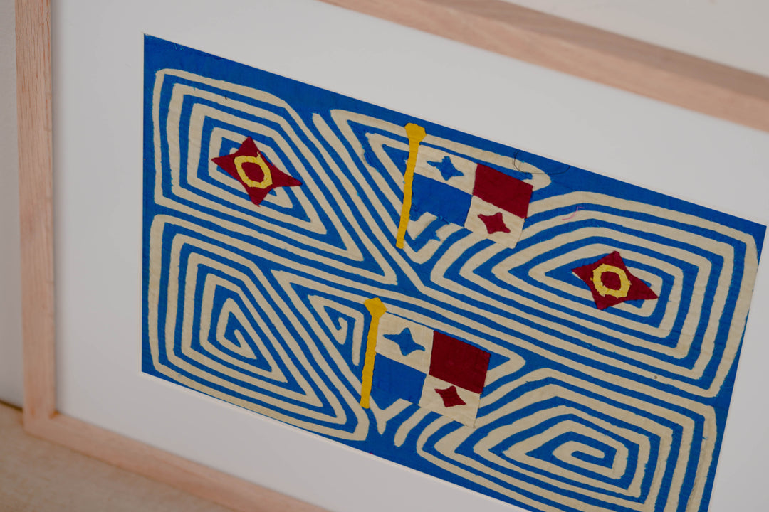 Vintage Red White And Blue Patriotic Panamanian Flag Mola