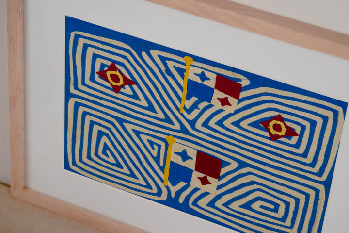 Vintage Red White And Blue Patriotic Panamanian Flag Mola